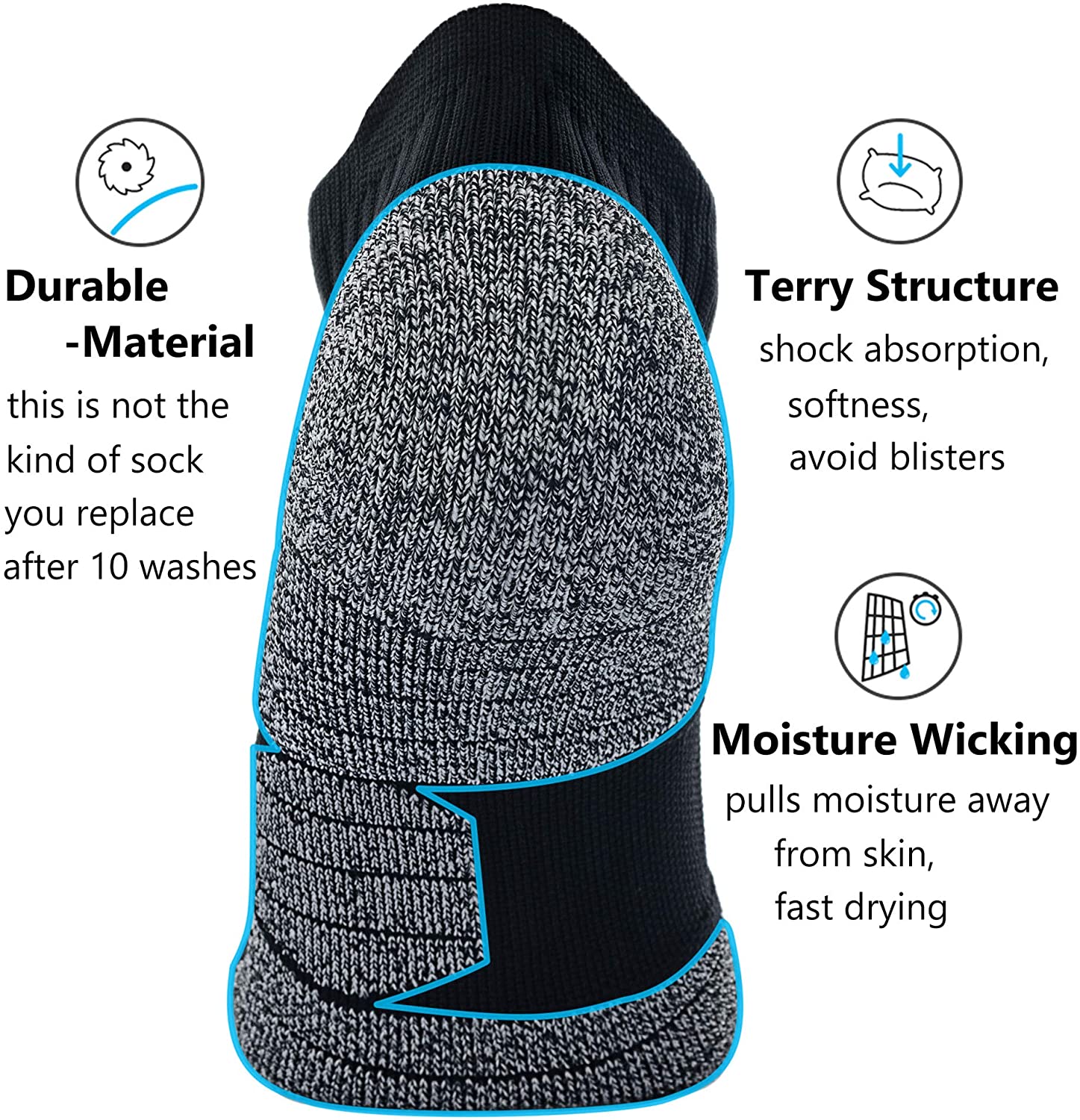 CWVLC Unisex Cushioned Compression Athletic Ankle Socks Multipack CWVLC Unisex Cushioned Compression Athletic Ankle Socks Multipack