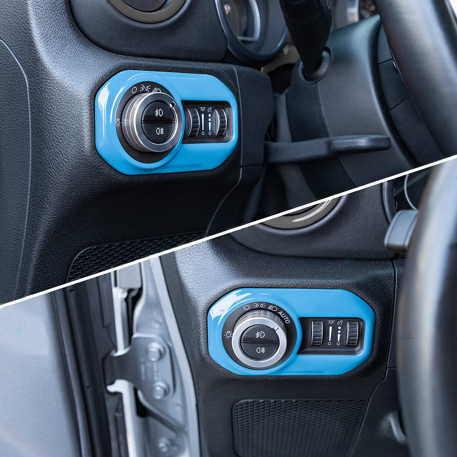 Yellow Headlight Lamp Switch Trim Cover Button Decoration Interior Accessories for 2018-2021 Jeep Wrangler JL JLU & Gladiator JT Yellow Headlight Lamp Switch Trim Cover Button Decoration Interior Accessories for 2018-2021 Jeep Wrangler JL JLU & Gladiator JT