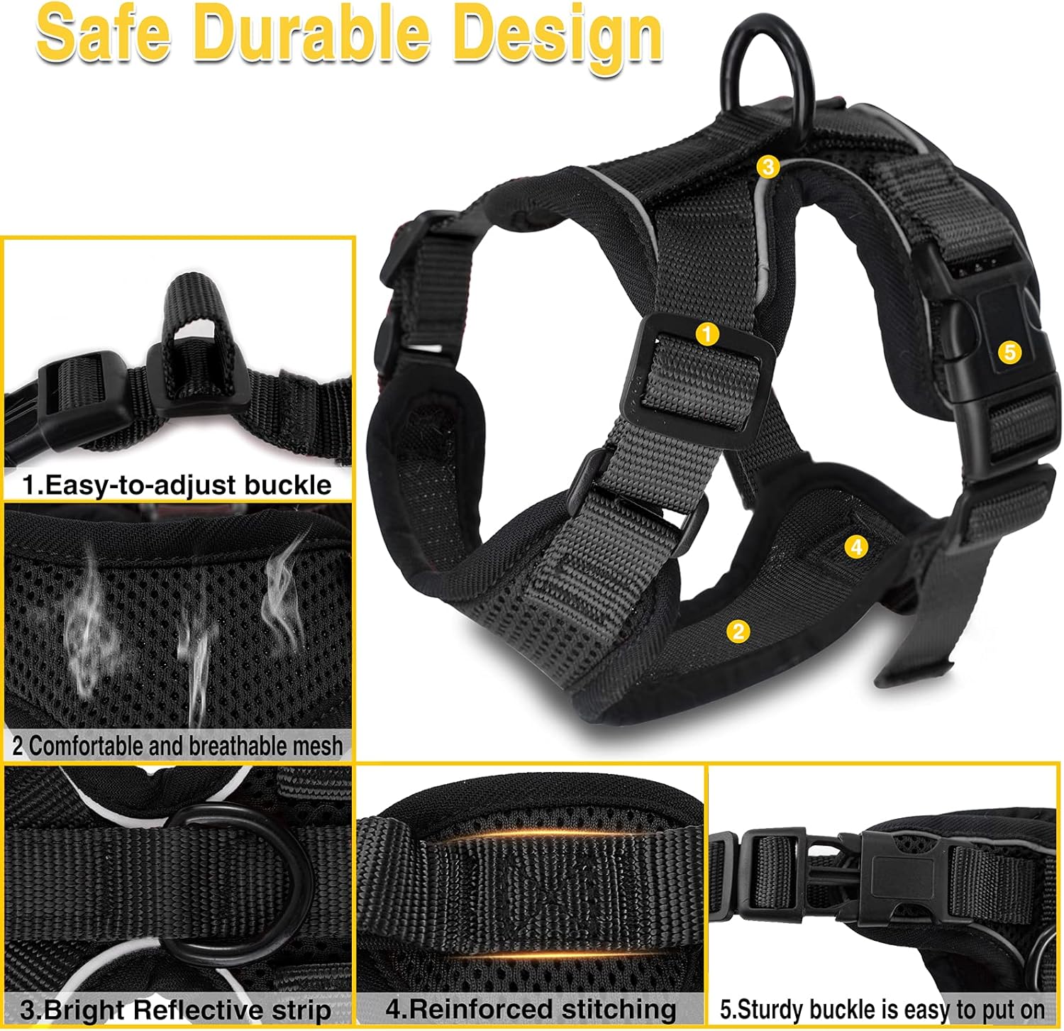 Easy Control and Soft Breathable Mesh Small Pet Vest for Outdoor Walking Escape Proof Adjustable Kitten Harness with Reflective Strip Demigreat Cat Harness with Plush Bouncy Ball and 2 Mouse Toy Easy Control and Soft Breathable Mesh Small Pet Vest for Outdoor Walking Escape Proof Adjustable Kitten Harness with Reflective Strip Demigreat Cat Harness with Plush Bouncy Ball and 2 Mouse Toy