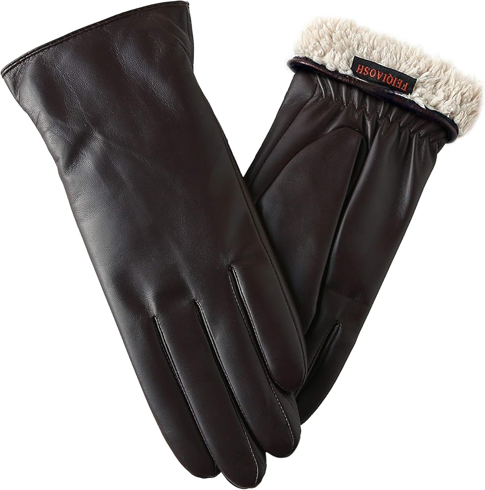 Super-soft Leather Winter Gloves for Women Full-Hand Touchscreen Warm Cashmere Lined Perfect Appearance Super-soft Leather Winter Gloves for Women Full-Hand Touchscreen Warm Cashmere Lined Perfect Appearance