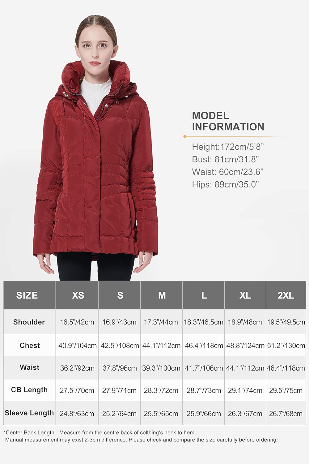 Orolay Women's Warm Winter Down Coat Hooded Puffer Jacket Orolay Women's Warm Winter Down Coat Hooded Puffer Jacket