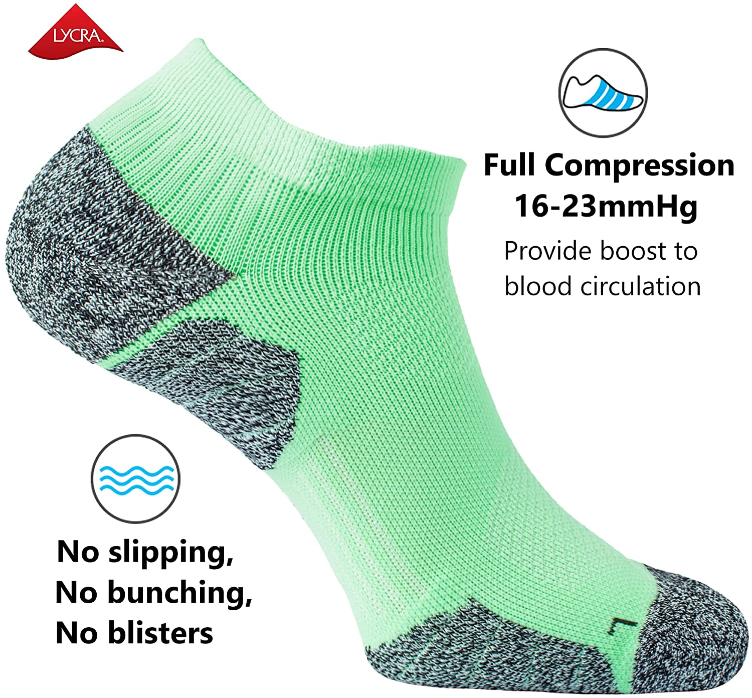 CWVLC Unisex Cushioned Compression Athletic Ankle Socks Multipack CWVLC Unisex Cushioned Compression Athletic Ankle Socks Multipack