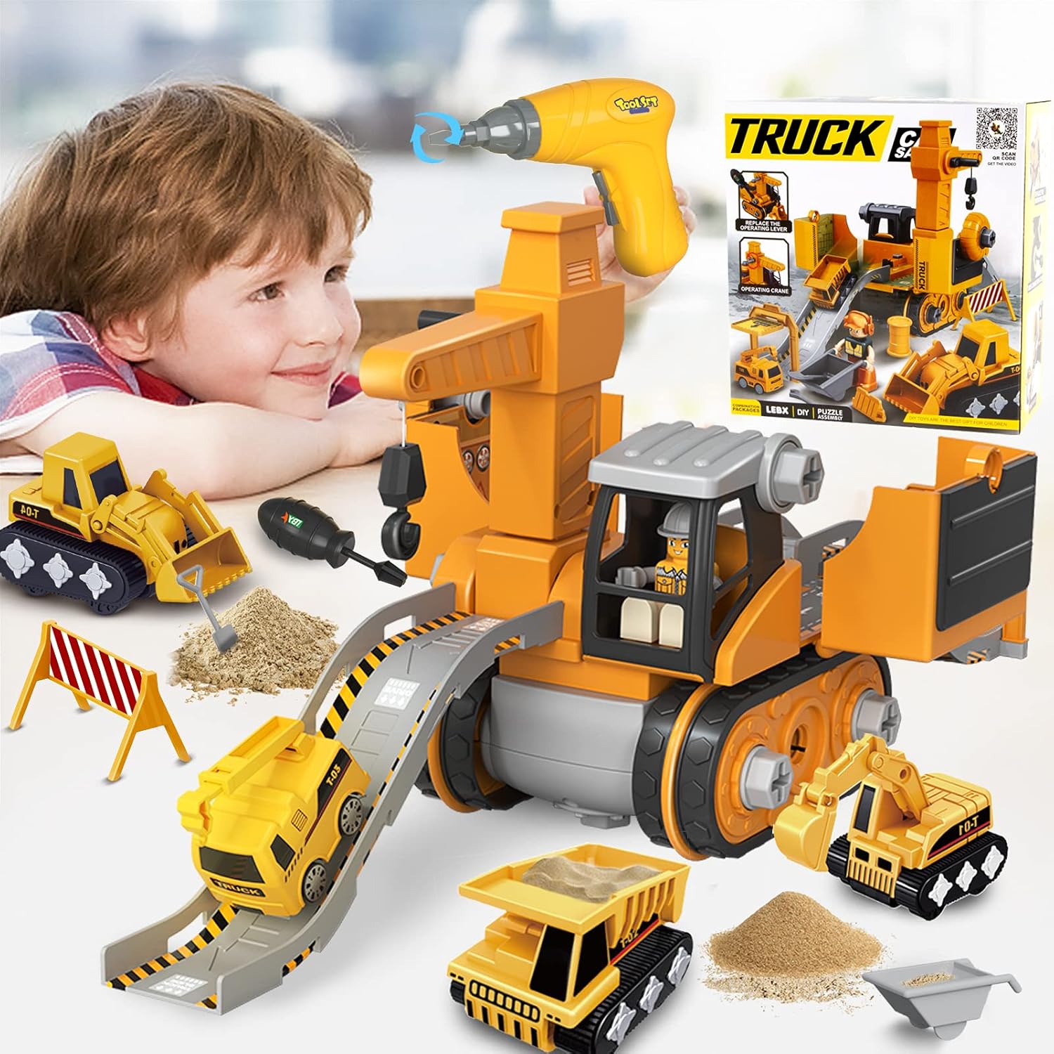 Noetoy Take Apart Toys with Electric Drill Toys for 3 4 5 6 7 8 Year Old Boys Christmas Birthday Gifts for 5 6 7 8 9 10 Year Old Boys Girls Kids 4 in 1 DIY Take Apart Truck Construction Toys Noetoy Take Apart Toys with Electric Drill Toys for 3 4 5 6 7 8 Year Old Boys Christmas Birthday Gifts for 5 6 7 8 9 10 Year Old Boys Girls Kids 4 in 1 DIY Take Apart Truck Construction Toys