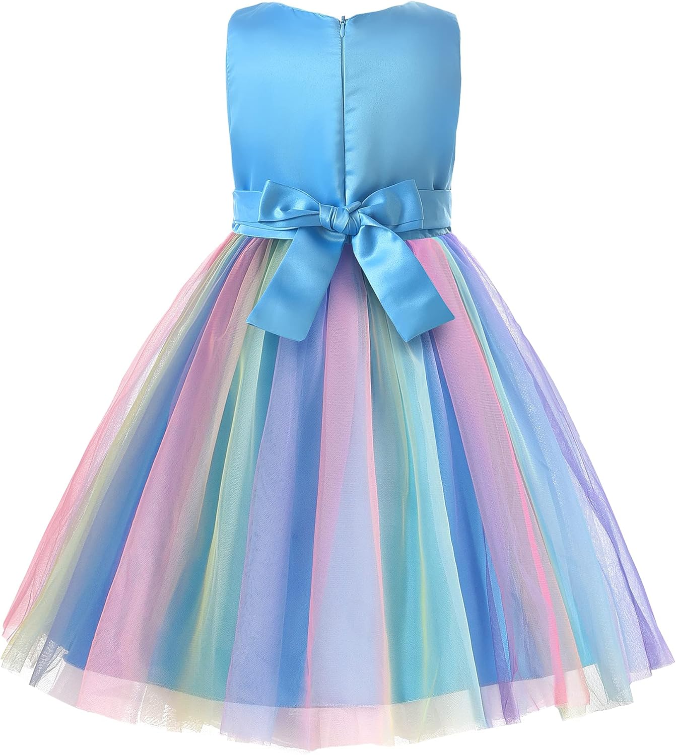 JerrisApparel Flower Girls Sequin Dress Rainbow Tutu Birthday Party Dress Pageant Gown JerrisApparel Flower Girls Sequin Dress Rainbow Tutu Birthday Party Dress Pageant Gown