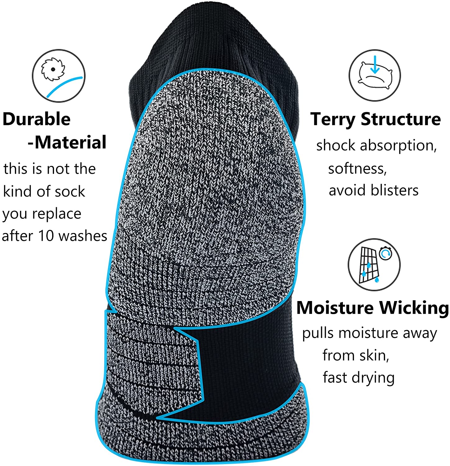 CWVLC Unisex Cushioned Compression Athletic Ankle Socks Multipack CWVLC Unisex Cushioned Compression Athletic Ankle Socks Multipack