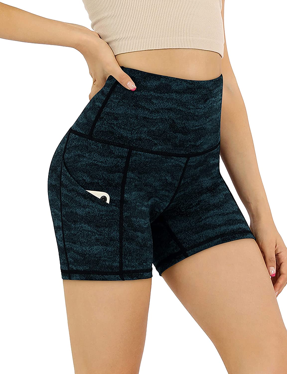 Tummy Control Non See Through Workout Running Yoga Shorts ODODOS Women's High Waist Biker Shorts with Pockets Tummy Control Non See Through Workout Running Yoga Shorts ODODOS Women's High Waist Biker Shorts with Pockets