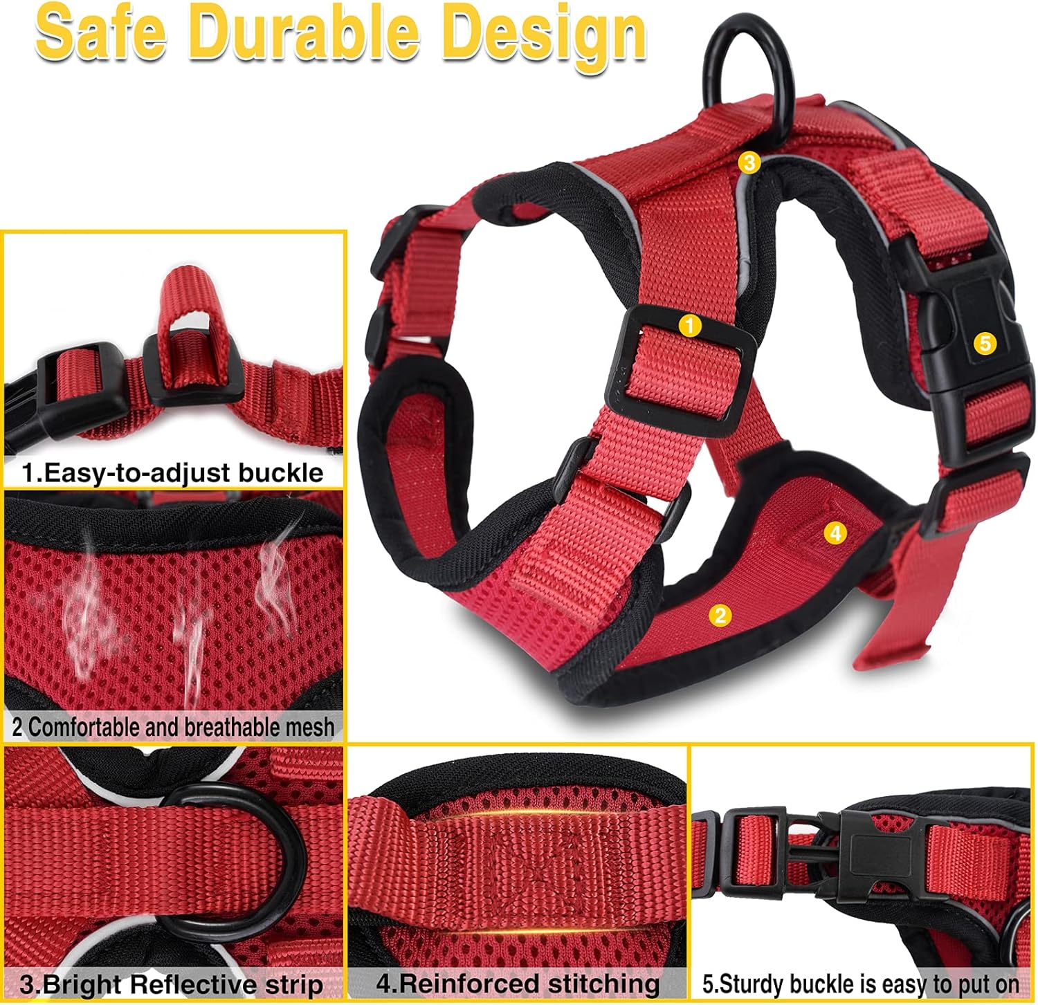 Easy Control and Soft Breathable Mesh Small Pet Vest for Outdoor Walking Escape Proof Adjustable Kitten Harness with Reflective Strip Demigreat Cat Harness with Plush Bouncy Ball and 2 Mouse Toy Easy Control and Soft Breathable Mesh Small Pet Vest for Outdoor Walking Escape Proof Adjustable Kitten Harness with Reflective Strip Demigreat Cat Harness with Plush Bouncy Ball and 2 Mouse Toy