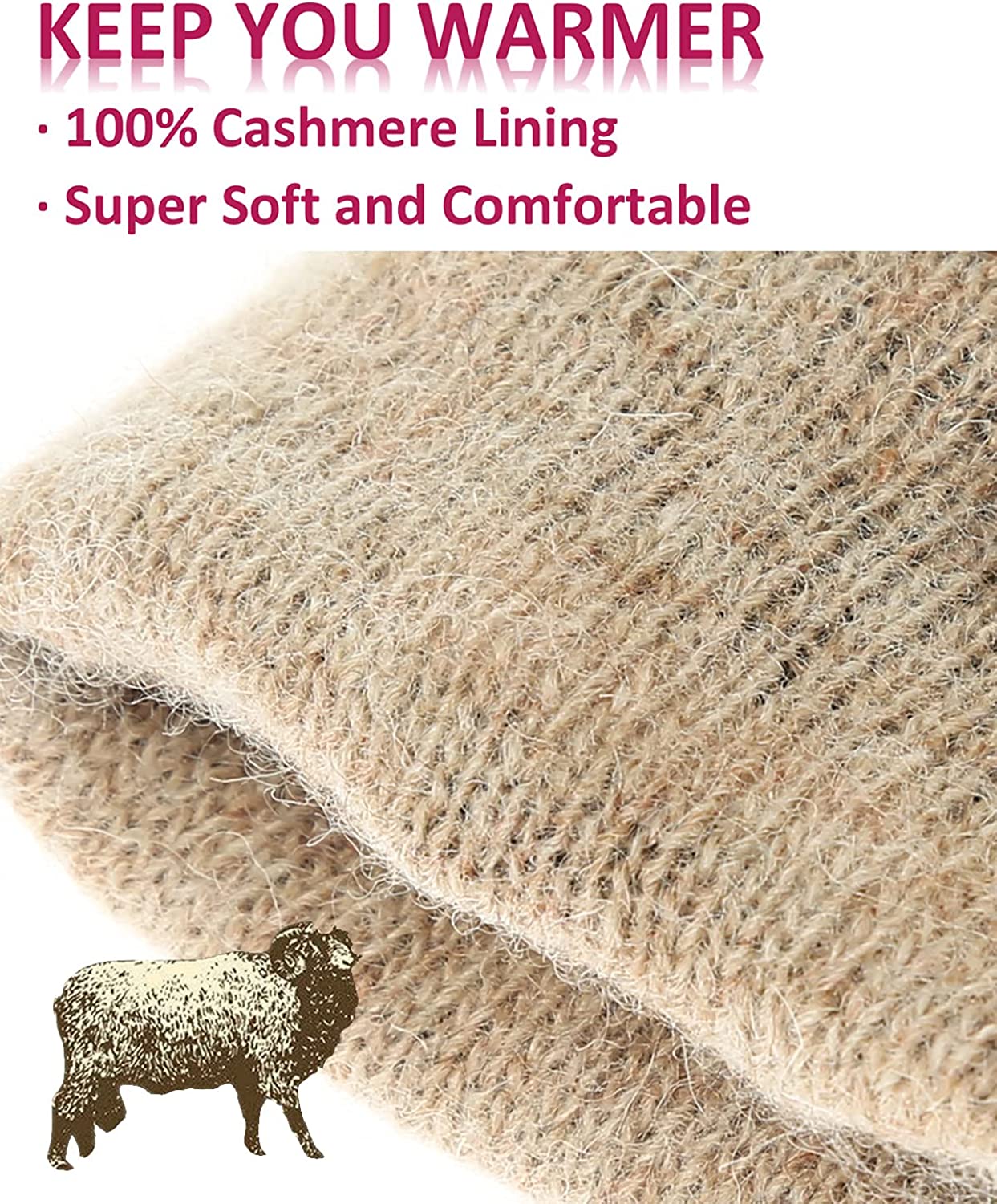 Super-soft Leather Winter Gloves for Women Full-Hand Touchscreen Warm Cashmere Lined Perfect Appearance Super-soft Leather Winter Gloves for Women Full-Hand Touchscreen Warm Cashmere Lined Perfect Appearance
