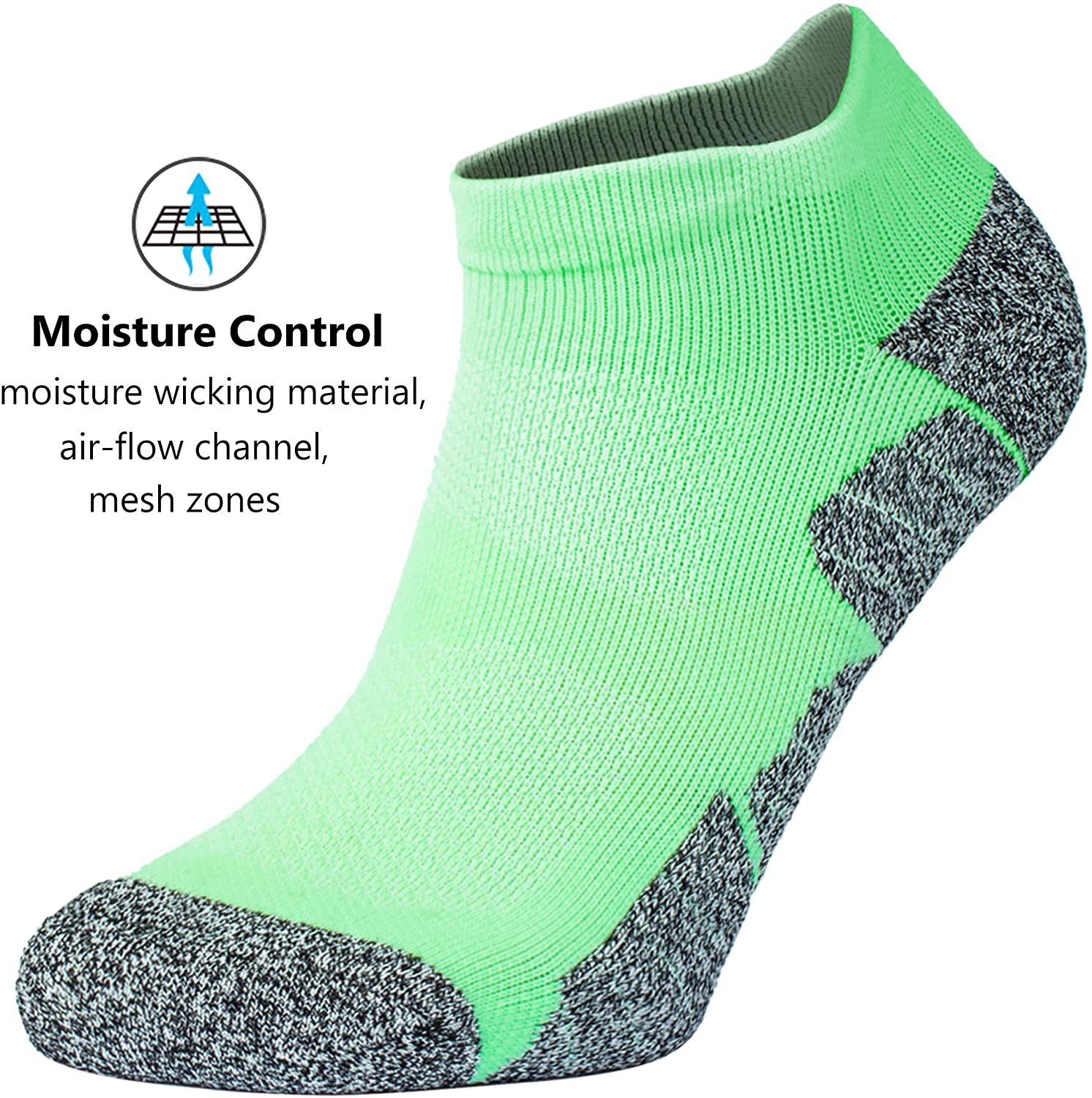 CWVLC Unisex Cushioned Compression Athletic Ankle Socks Multipack CWVLC Unisex Cushioned Compression Athletic Ankle Socks Multipack