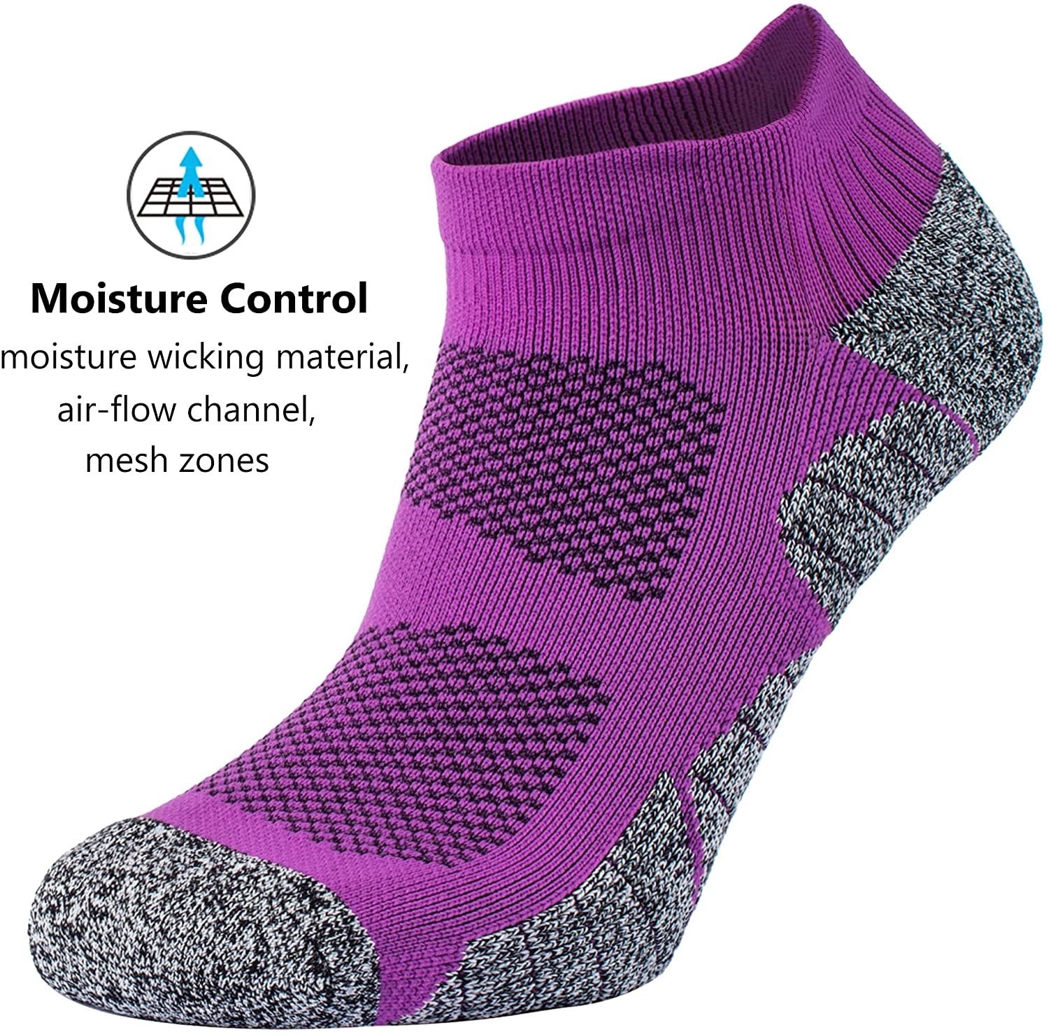 CWVLC Unisex Cushioned Compression Athletic Ankle Socks Multipack CWVLC Unisex Cushioned Compression Athletic Ankle Socks Multipack
