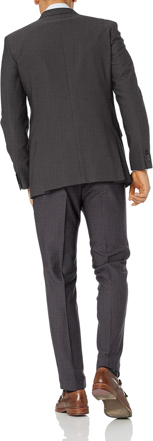 Unlisted by Kenneth Cole Men's 2 Button Slim Fit Suit with Hemmed Pant Unlisted by Kenneth Cole Men's 2 Button Slim Fit Suit with Hemmed Pant
