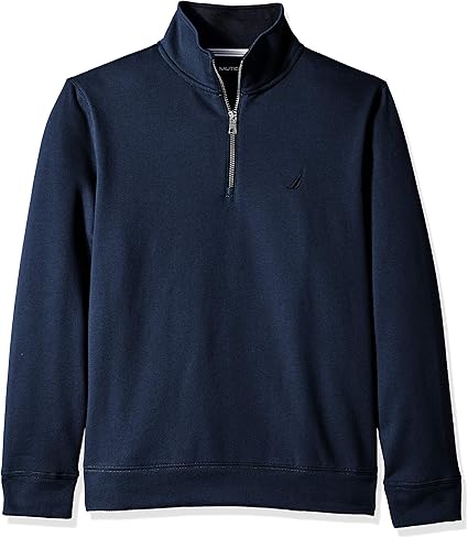 Nautica Men's Solid 1/4 Zip Fleece Sweatshirt Nautica Men's Solid 1/4 Zip Fleece Sweatshirt
