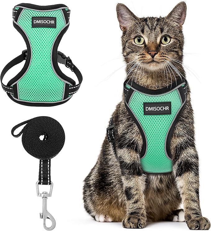 Easy Control and Soft Breathable Mesh Small Pet Vest for Outdoor Walking Escape Proof Adjustable Kitten Harness with Reflective Strip Demigreat Cat Harness with Plush Bouncy Ball and 2 Mouse Toy Easy Control and Soft Breathable Mesh Small Pet Vest for Outdoor Walking Escape Proof Adjustable Kitten Harness with Reflective Strip Demigreat Cat Harness with Plush Bouncy Ball and 2 Mouse Toy