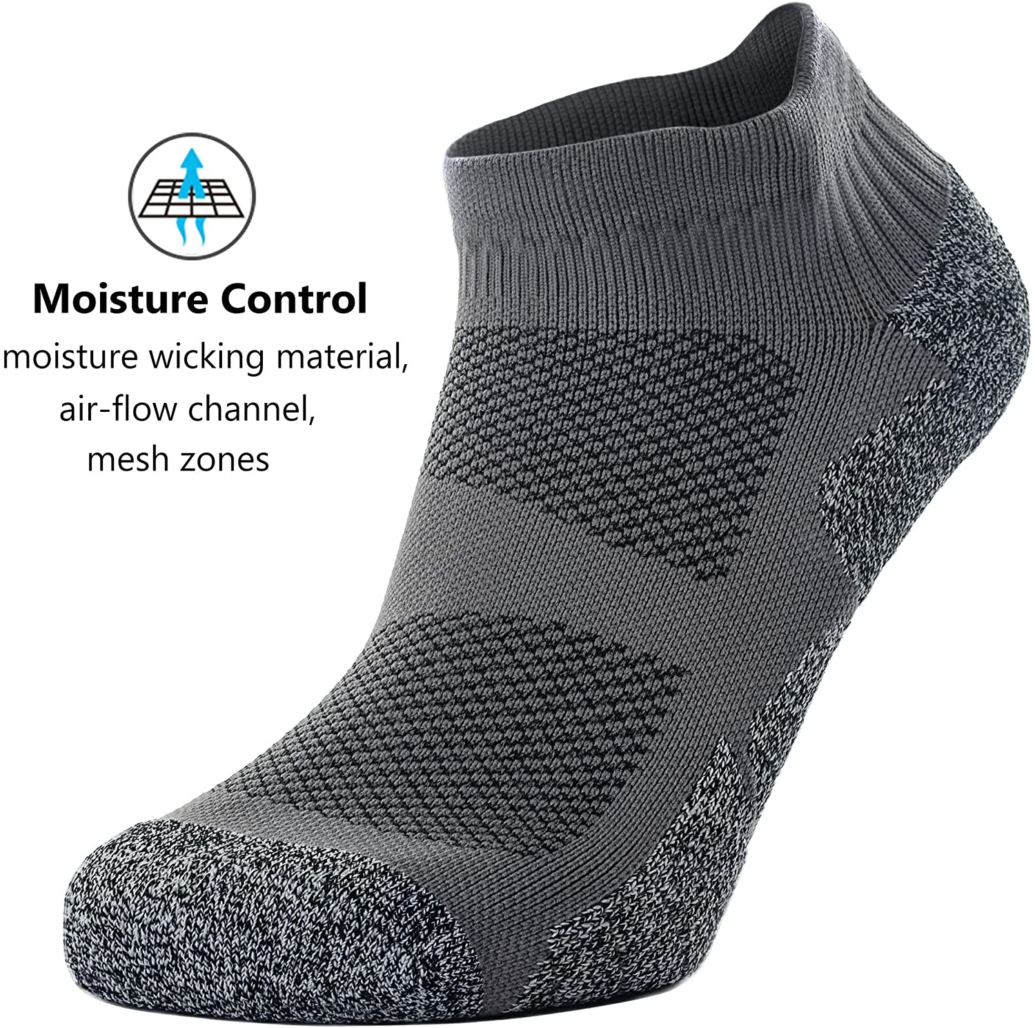 CWVLC Unisex Cushioned Compression Athletic Ankle Socks Multipack CWVLC Unisex Cushioned Compression Athletic Ankle Socks Multipack
