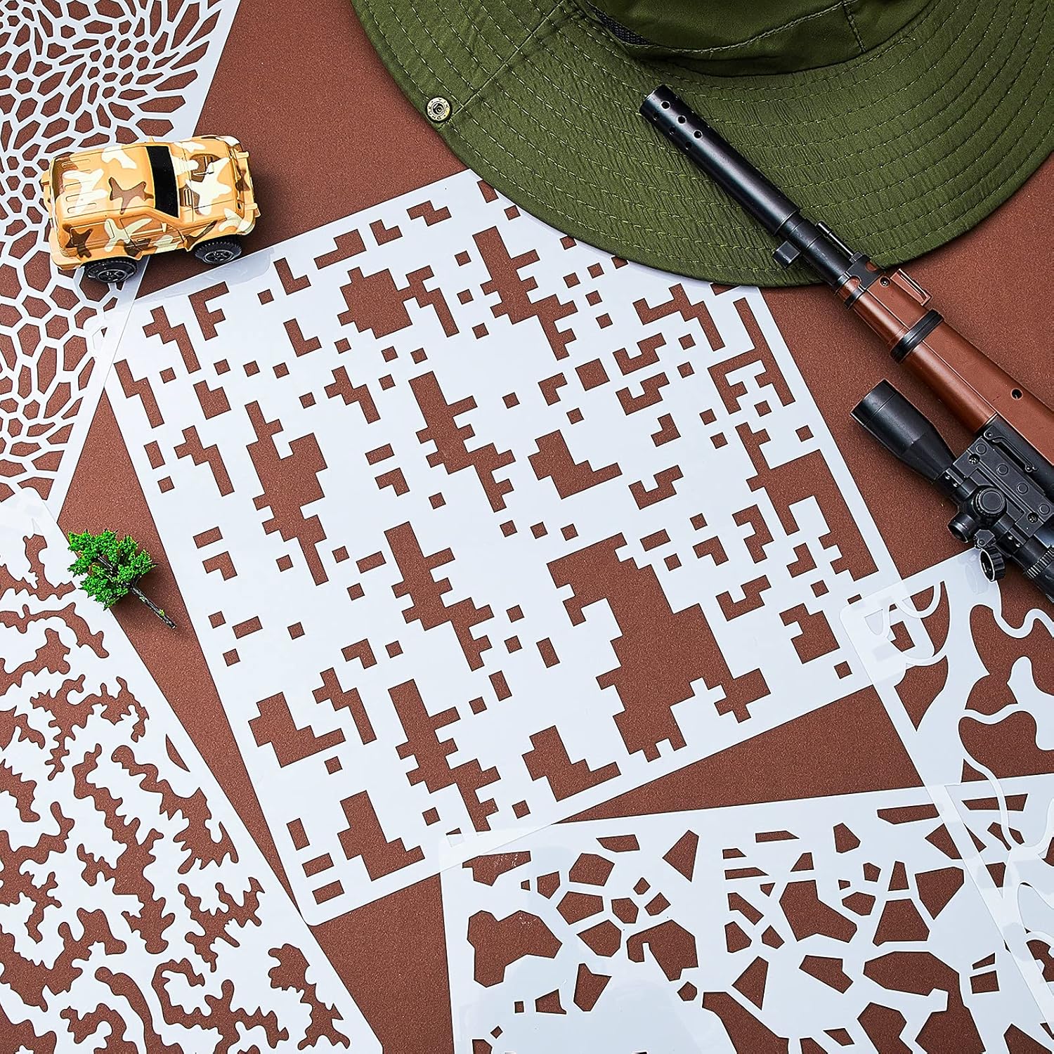 9 Pieces Camo Print Stencils Camouflage Painting Templates Reusable Grass Pattern Stencils Green Camo DIY Stencils for Scrapbooking Painting on Wood Crafts 7.9 x 7.9 Inch 9 Pieces Camo Print Stencils Camouflage Painting Templates Reusable Grass Pattern Stencils Green Camo DIY Stencils for Scrapbooking Painting on Wood Crafts 7.9 x 7.9 Inch