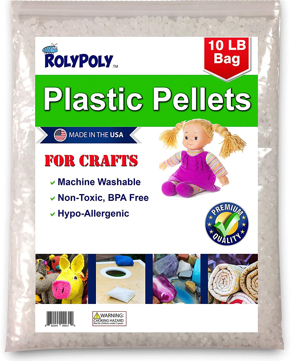 19 lbs Heavy White Plastic Pellets 19 lbs Heavy White Plastic Pellets
