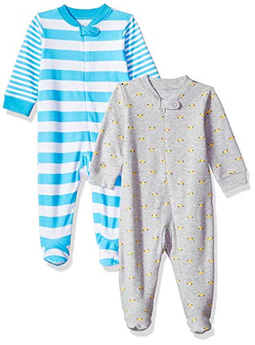 Essentials Baby Cotton Footed Zip-Front 2-Pack Sleep and Play Essentials Baby Cotton Footed Zip-Front 2-Pack Sleep and Play