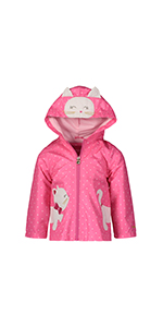 LONDON FOG Baby Girls' Bow Belt Jewel Tone Heavyweight Jacket LONDON FOG Baby Girls' Bow Belt Jewel Tone Heavyweight Jacket