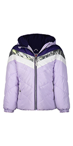 LONDON FOG Baby Girls' Bow Belt Jewel Tone Heavyweight Jacket LONDON FOG Baby Girls' Bow Belt Jewel Tone Heavyweight Jacket