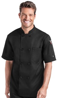 Short Sleeves Only Women's Ladies Side Mesh Chef's Coat Jacket By Uniformates Black, Large Short Sleeves Only Women's Ladies Side Mesh Chef's Coat Jacket By Uniformates Black, Large
