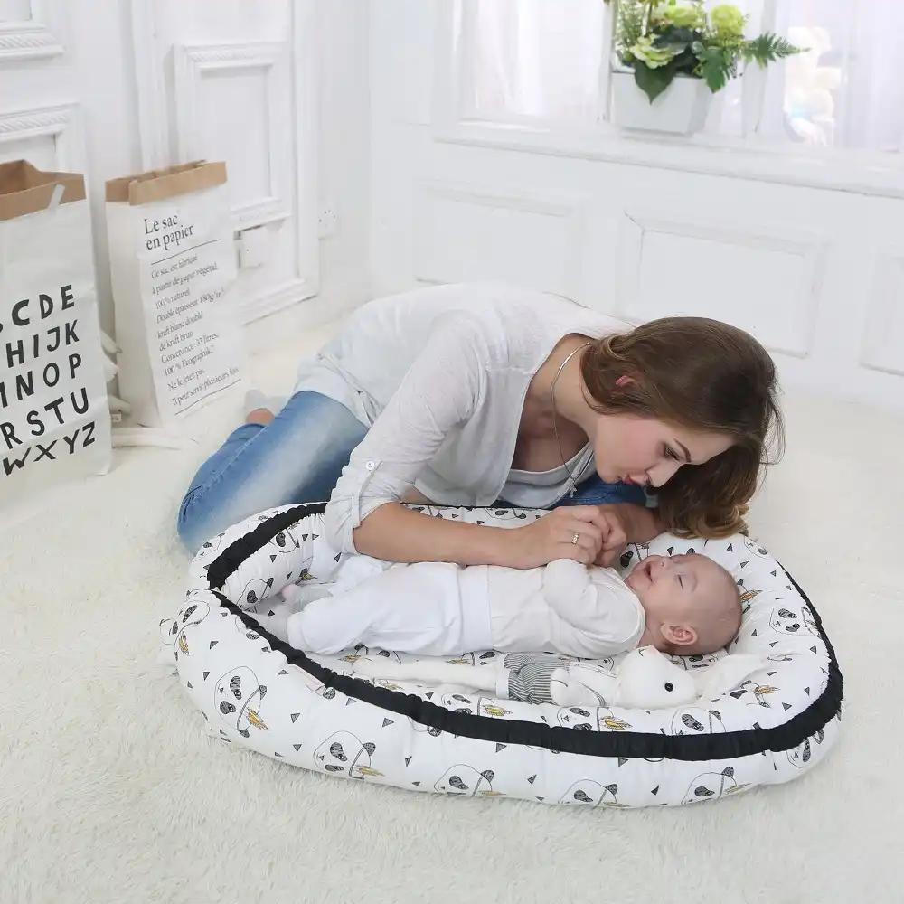 Macl Baby Lounger Sleeper Nest with Pillow,Co-Sleeping Baby Nest Newborn Lounger,Travel Portable Adjustable for Crib Bassinet,Baby Gifts Essential Bed fits in Suitcase Macl Baby Lounger Sleeper Nest with Pillow,Co-Sleeping Baby Nest Newborn Lounger,Travel Portable Adjustable for Crib Bassinet,Baby Gifts Essential Bed fits in Suitcase