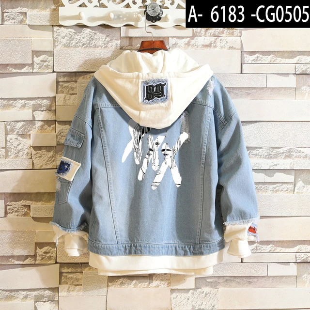KPOP Rapper Denim Jacket Jeans Love Printed Fashion Sport Hip Hop Hoodie KPOP Rapper Denim Jacket Jeans Love Printed Fashion Sport Hip Hop Hoodie