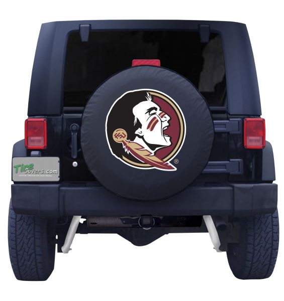 Holland Bar Stool Co Florida State Seminoles HBS Head Black Fitted Car Tire Cover Holland Bar Stool Co Florida State Seminoles HBS Head Black Fitted Car Tire Cover
