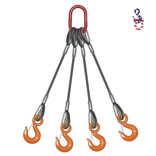 Various Sizes in Listing 1/4 x 8' Single Leg Wire Rope Sling w/Thimble Eye Each End Kennedy Wire Rope & Sling Co Various Sizes in Listing 1/4 x 8' Single Leg Wire Rope Sling w/Thimble Eye Each End Kennedy Wire Rope & Sling Co