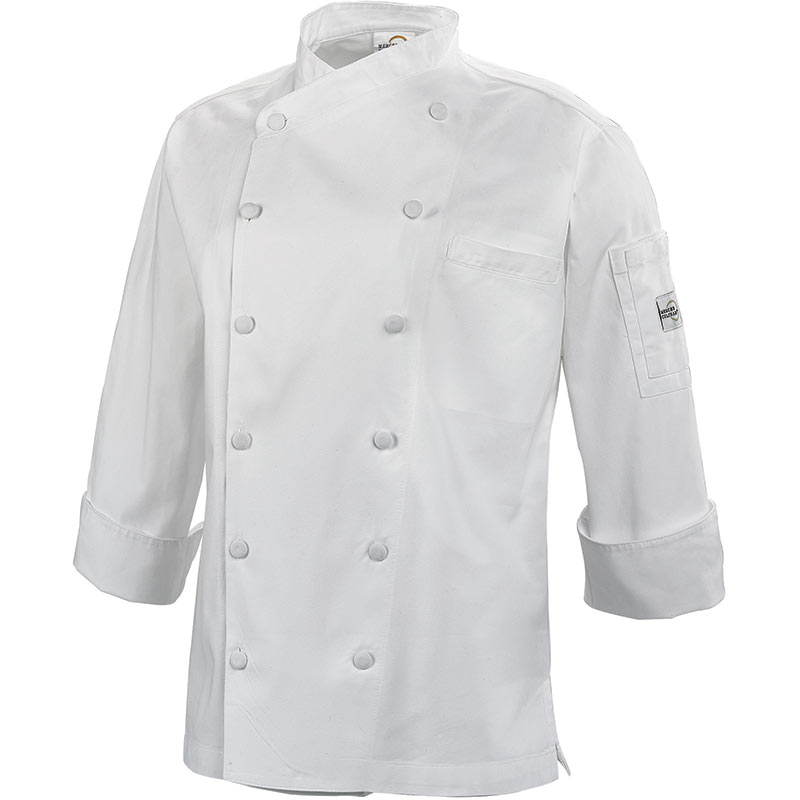4X-Large Black Mercer Culinary M60010BK4X Millennia Men's Cook Jacket with Traditional Buttons 4X-Large Black Mercer Culinary M60010BK4X Millennia Men's Cook Jacket with Traditional Buttons